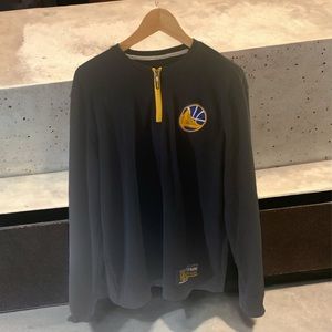 UNK Golden State Warriors Thermal Henley Jersey Sz‎ Large  Black